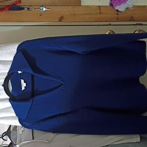 Vince Deep Blue Textured Sweater